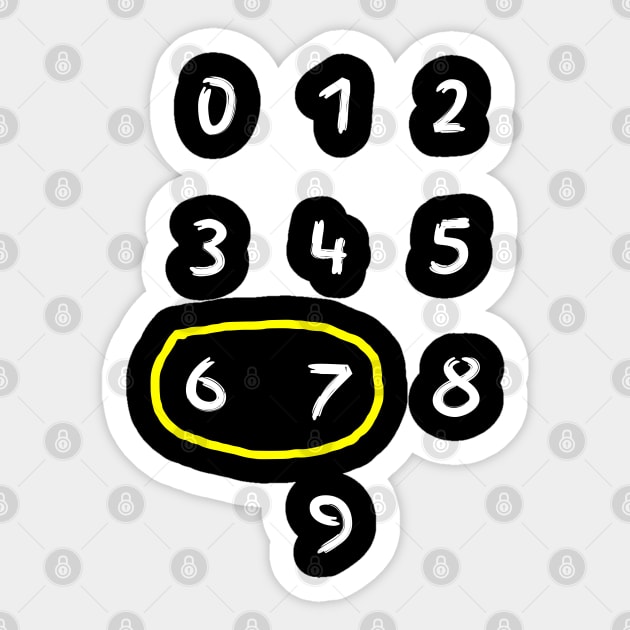 67 Sticker by Creatifly Graphic Tees